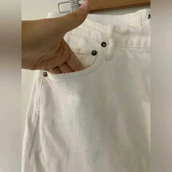 AGOLDE RILEY Crop High Rise Straight Size 30 white color - Picture 3 of 8